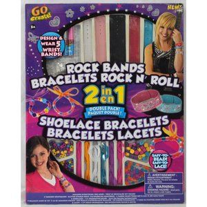 Go Create 2in1 Kit Rock Bands Bracelets Rock n Roll and Shoelace Bracelets